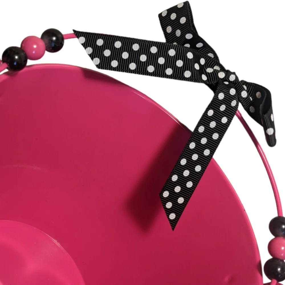 Burton & Burton Spirited Gifts Pink  Cheer Cheerleader Metal Pail Plante…